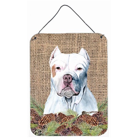 Carolines Treasures Pit Bull Aluminium Metal Wall Or Door Hanging Prints SC9042DS1216